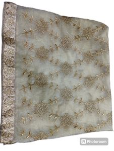 Embroidery Golden Net Dupatta