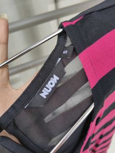 Striped Pink and Black Top