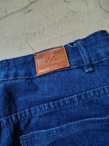Blue Denim Jeans + Yellow Wristband