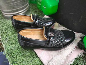 Top India Kids Black Loafers