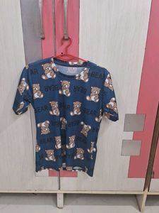Cute Bear Print Pajama Set