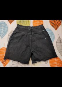 Black Denim Shorts