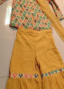 Embroidered Kurta and Palazzo Set