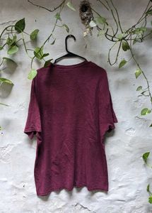 Maroon Graphic Print T-Shirt