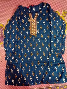 Stylish Blue Printed Kurta