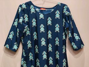 Stylish Blue Printed Kurta