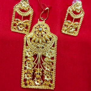 one gram gold pendant set