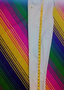 White Belted Pants