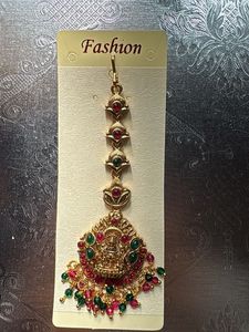 Elegant Maangtika with Lakshmi Motif