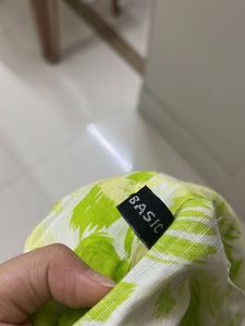 Green Floral Print Button-Up Shirt
