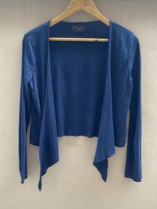 Blue Open Front Cardigan