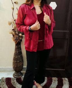 Soft Geogratte Shirt With Inner Attached