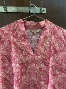 Pink Bandhani Print Kurta