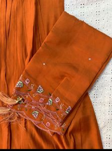 Rust coloured embroidered Suit Set