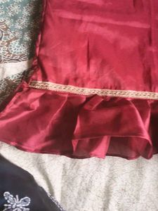 Beautiful Maroon Kurta with Golden Trim