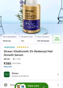 Streax Vita Growth Hair Serum - 30ml