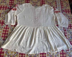 Bohemian Embroidered Peasant Top