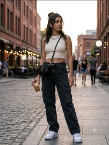 Grey Cargo Pants