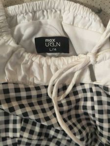 Gingham Print Tie-Front Cami Top