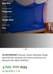 Mosquito Net For Single Bed .