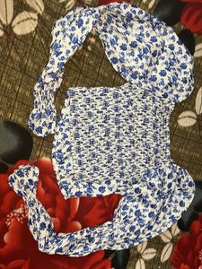 Floral Print Crop Top