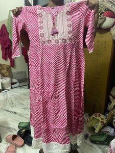 New Stitched Pink Colour Cotton  Suit