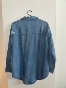 Forever21 Distressed Denim Shirt