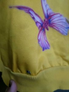 Multi Yellow Sweatshirt For Women In Xl Size