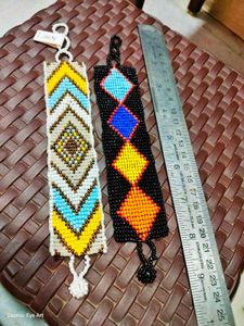 Boho Beaded Bracelets set of 2 New.