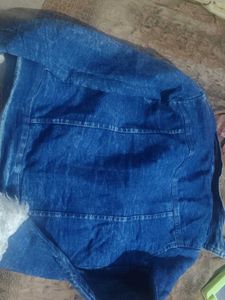 Blue Denim Jacket with Fur Trim