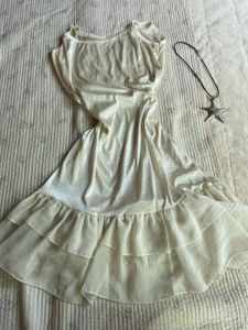Vintage Ruffled Slip Dress top