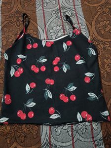 Cute Cherry Print Cami Top