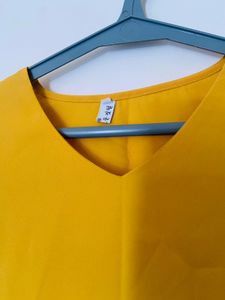 Mustard Yellow Bell Sleeve Top