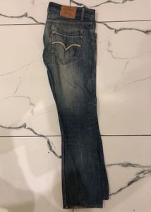 Men's Blue Distressed Denim Jeans