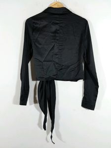 Black Western Wrap Top(women's)