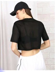 🔻 LOWEST Pr- Mesh Sheer Cropped Tee