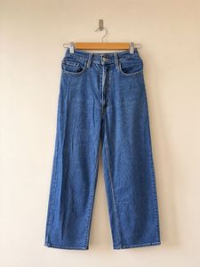 Classic Blue Wide Leg Denim Jeans
