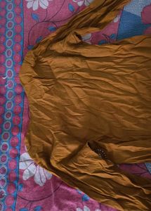 Elegant Mustard kurti with Embellishments