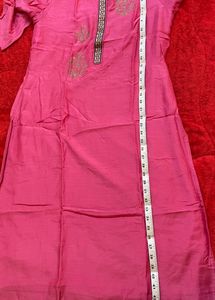 Pink Embellished Kurti