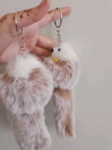 Fluffy Faux Fur Keychain