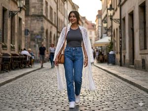 Chic White Lace Kimono Cardigan