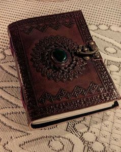Vintage Leather Journal with Gemstone
