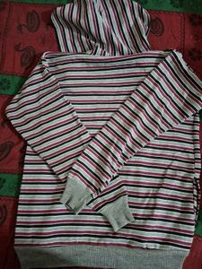 Striped Zip-Up Hoodie