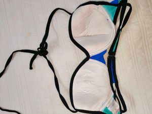 Vibrant Color Block Bikini Top