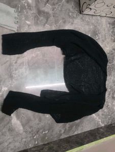 Sheer Bell Sleeve Crop Top Set