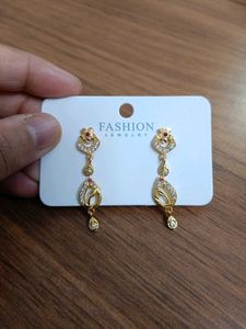 Elegant Gold Earrings with AD Stone combo of 2