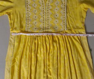 Yellow Embroidered Kurta