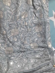 Luckhnawi Pure Georgette Saree