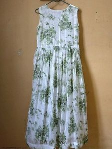 Elegant Floral Print Sleeveless Dress