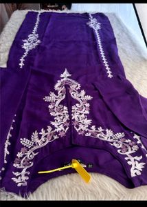 Beautiful Purple Embroidered Kurta Set